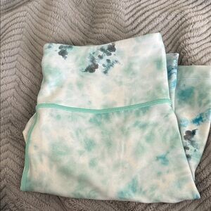 Peloton Tie-Dye Bike Shorts - Mint and Gray
